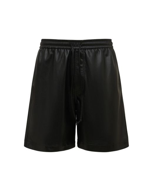 Nanushka Faux Leather Sweat Shorts
