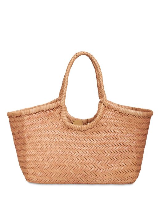 Dragon Diffusion Big Nantucket Woven Leather Basket Bag