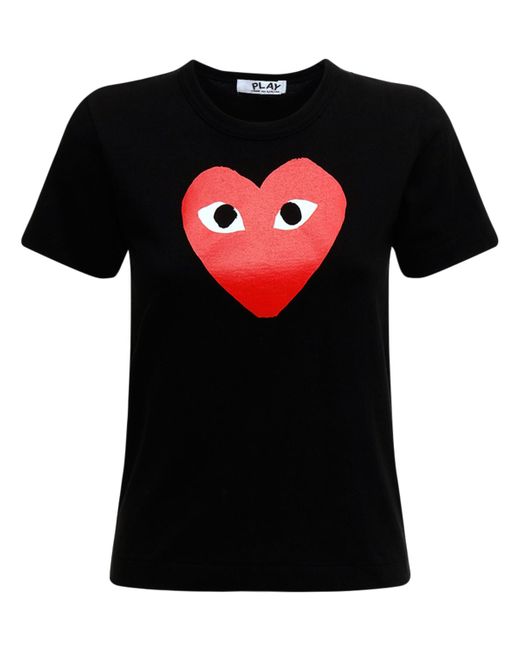 Comme Des Garçons Play Printed Heart Cotton T-shirt