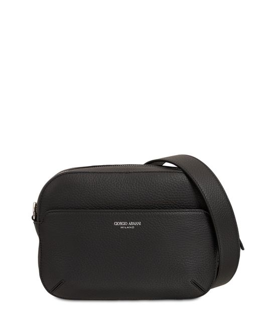 Giorgio Armani Logo Leather Crossbody Bag