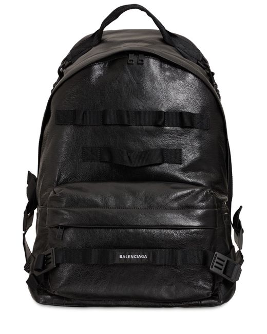 Balenciaga Leather Backpack W Crossbody Strap