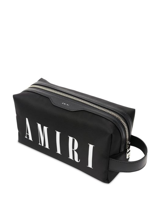 Amiri Logo Print Nylon Toiletry Bag