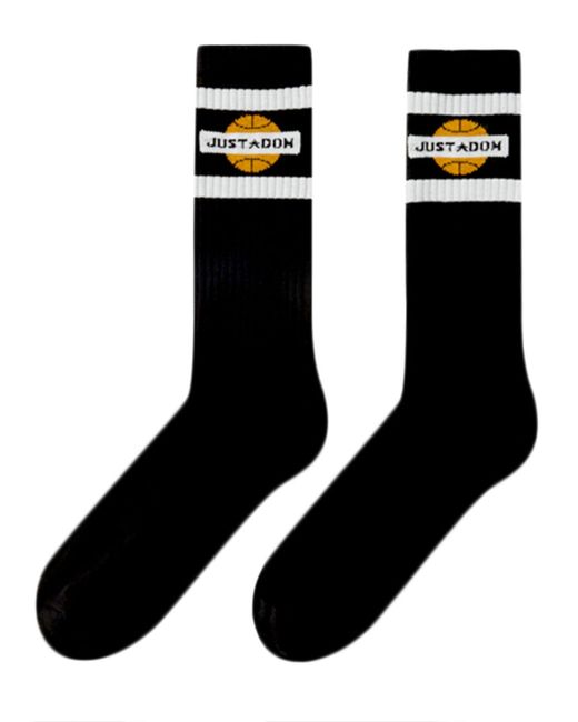 Just Don Logo Intarsia Cotton Blend Socks