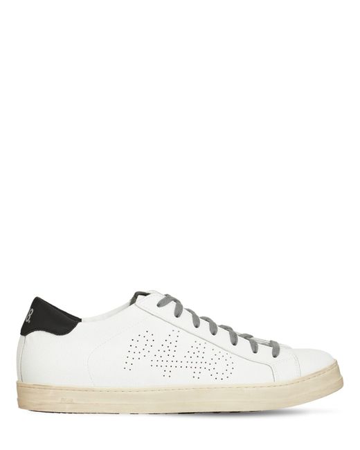 P448 John Recycled Leather Low Top Sneakers