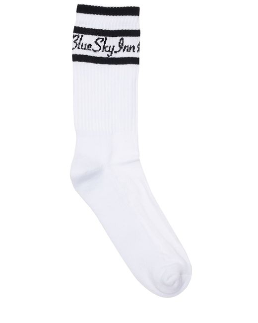 Blue Sky Inn Logo Ribbed Cotton Blend Socks