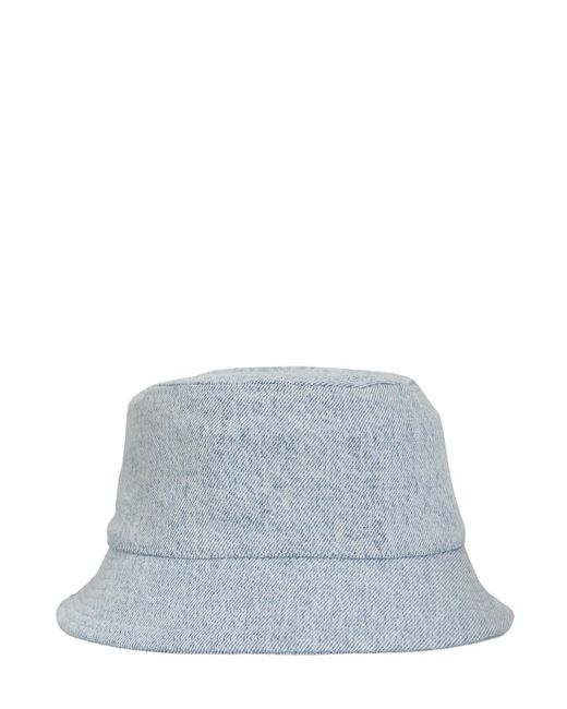 Isabel Marant Embroidered Logo Cotton Denim Bucket Hat