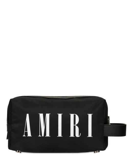 Amiri Logo Print Nylon Toiletry Bag