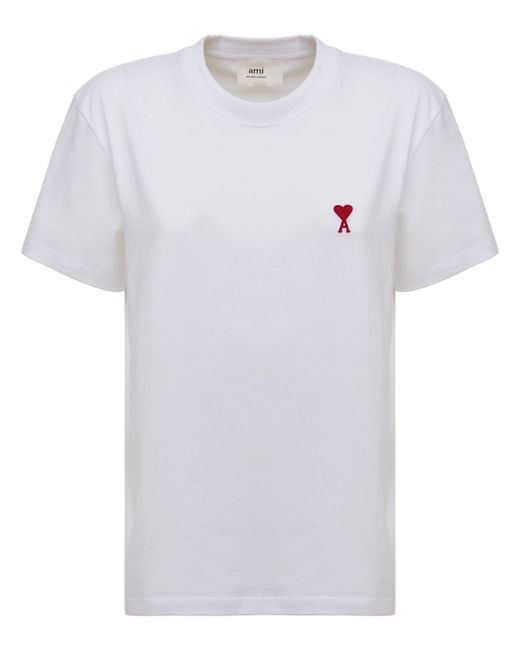 AMI Alexandre Mattiussi De Coeur Organic Cotton T-shirt