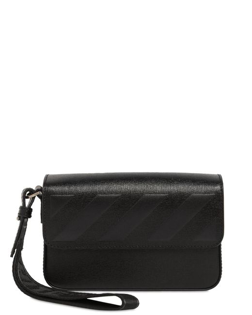Off-White 3d Diag Leather Clutch