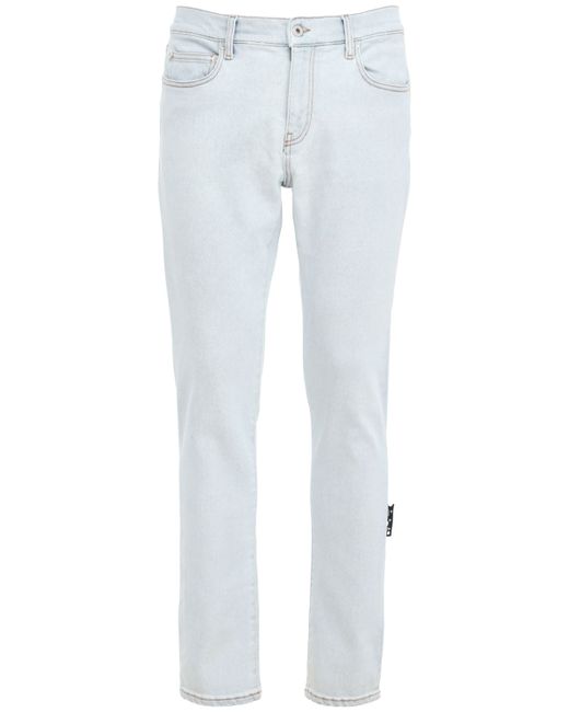 Off-White Diag Pocket Bleached Denim Skinny Jeans