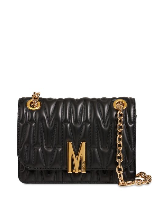 Moschino Quilted Leather Shoulder Bag