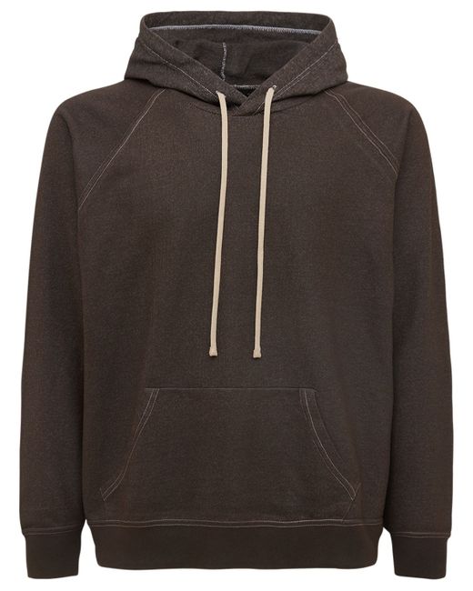 Mille900Quindici Waxed Cotton Blend Logo Hoodie