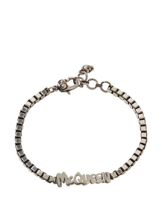 Alexander McQueen Mcqueen Graffiti Cut Bracelet