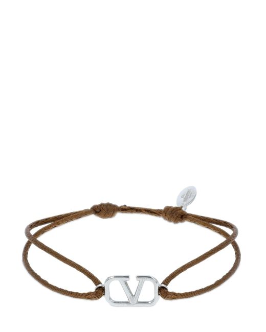Valentino Garavani V Logo Slim Adjustable Bracelet