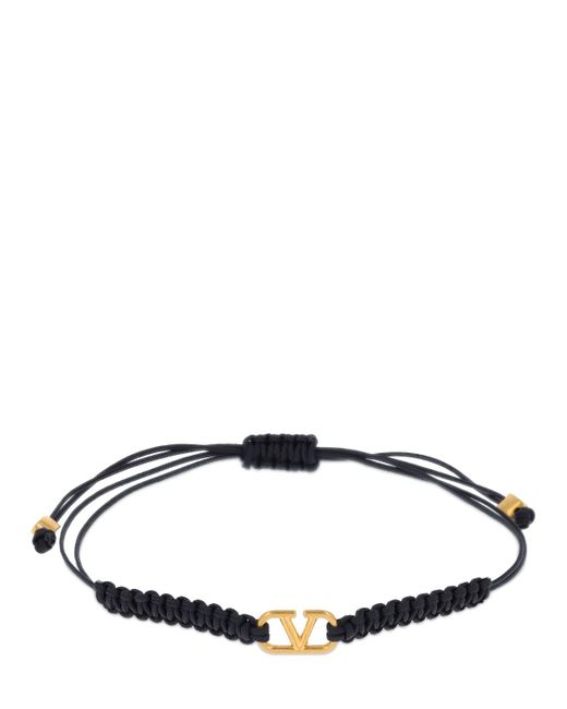 Valentino Garavani V Logo Adjustable Bracelet