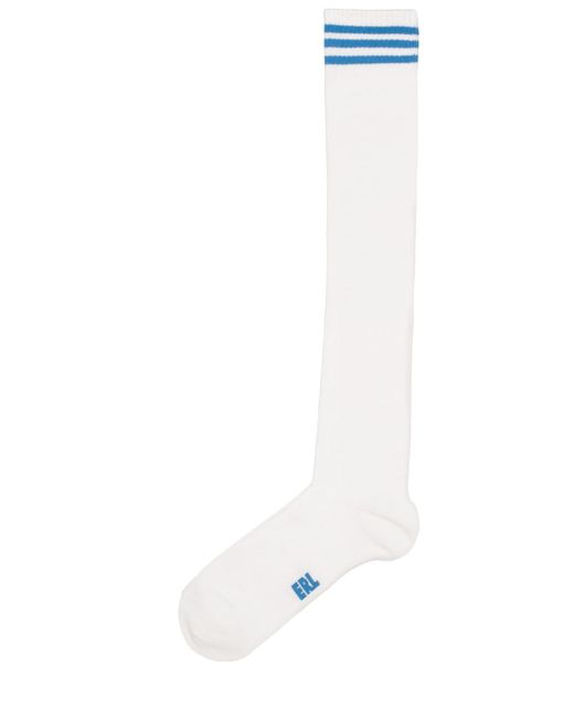 Erl Extra Long Cotton Blend Knitted Socks