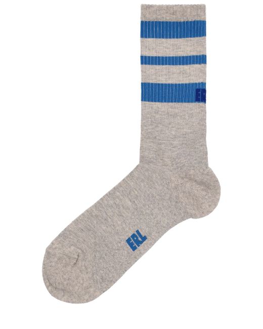 Erl Cotton Blend Knitted Crew Socks