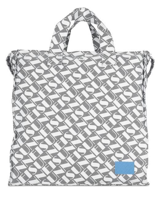 Sunnei Logo Cotton Denim Tote Bag
