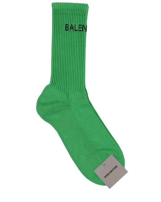 Balenciaga Logo Cotton Blend Socks
