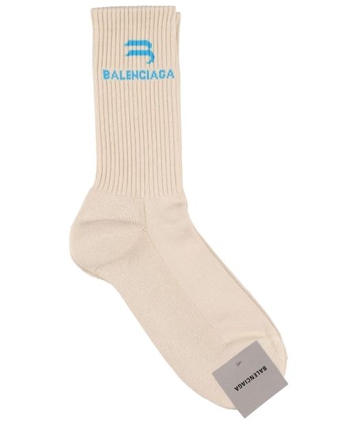Balenciaga Sporty B Cotton Blend Socks