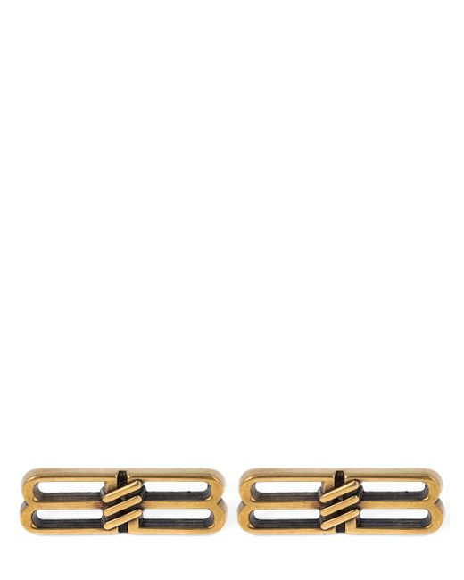 Balenciaga Bb Icon Brass Earrings