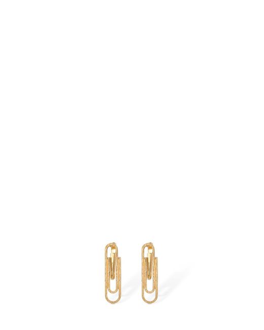 Off-White Double Paperclip Earrings