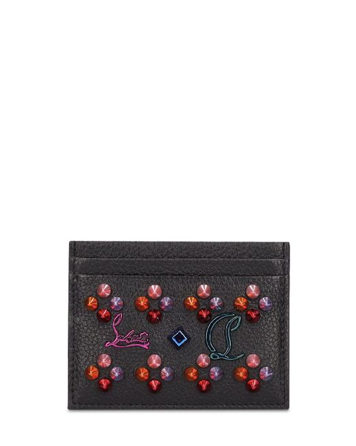 Christian Louboutin W Kios Embellished Leather Card Holder