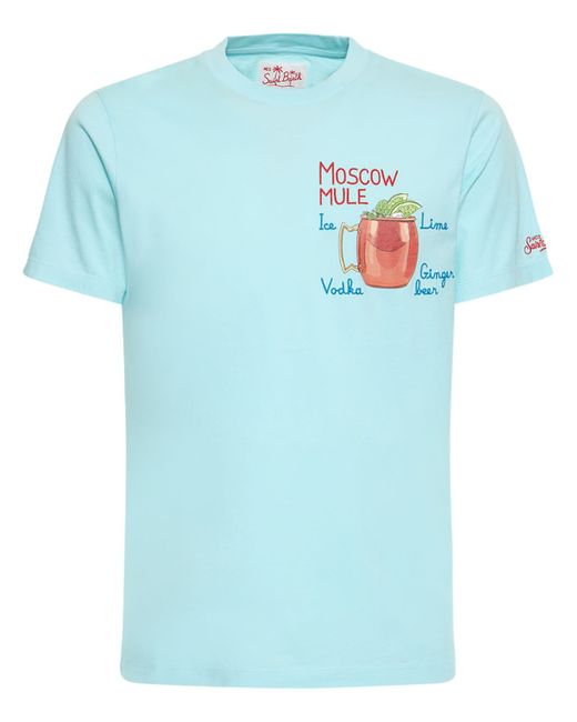 Mc2 Saint Barth Moscow Mule Print Cotton Jersey T-shirt