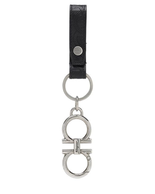 Salvatore Ferragamo Logo Leather Key Holder