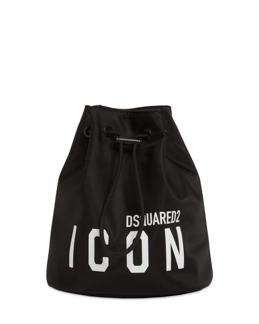 Dsquared2 Be Icon Nylon Bucket Pouch