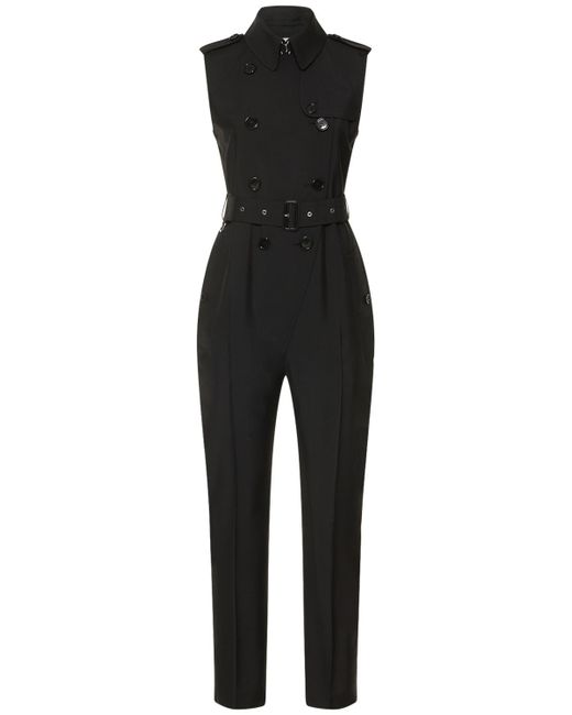 Burberry Maryse Tailored Wool Blend Jumpsuit