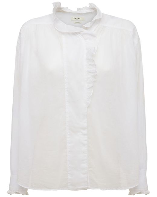 Isabel Marant Etoile Pamias Ruffled Cotton Shirt