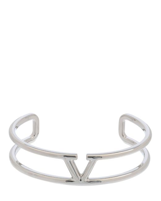 Valentino Garavani V Logo Empty Cuff Bracelet