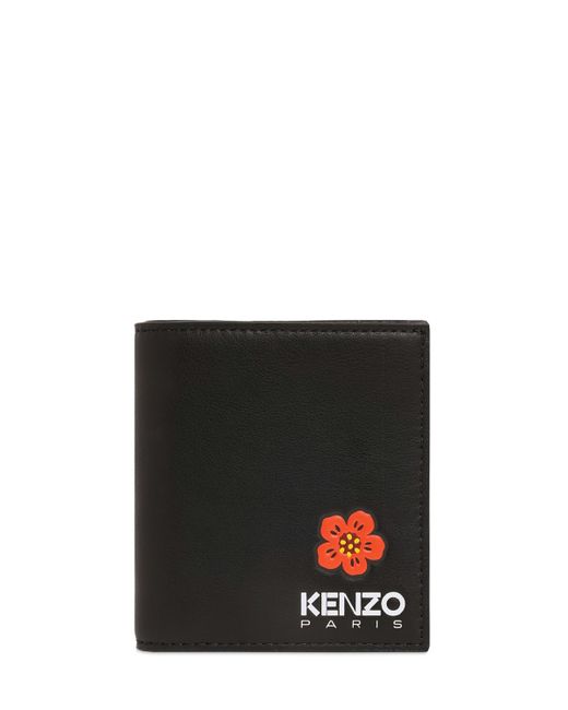 KENZO Paris Boke Patch Leather Billfold Wallet