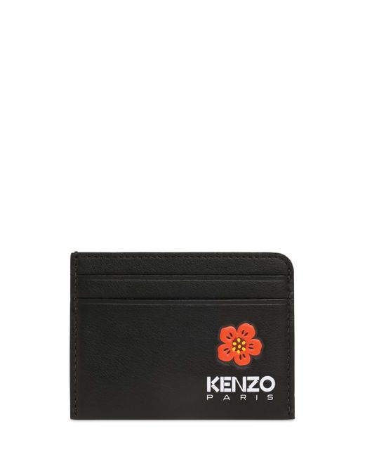 KENZO Paris Boke Patch Leather Card Holder