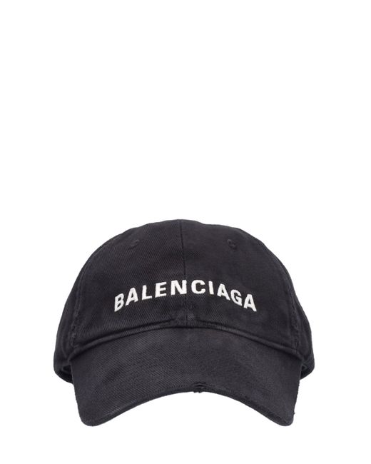 Balenciaga Logo Embroidered Cotton Cap