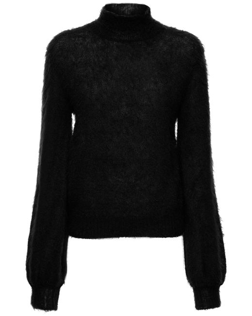 Alberta Ferretti Mohair Blend Turtleneck Sweater