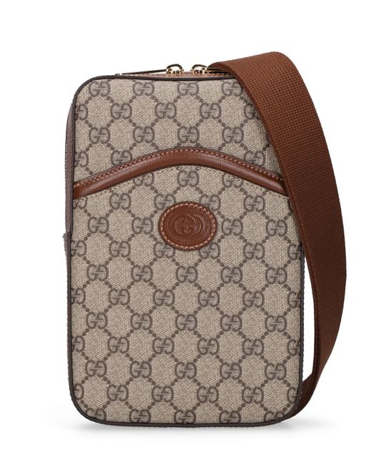 Gucci Logo Canvas Messenger Bag