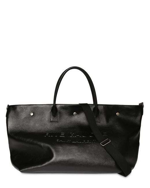Saint Laurent Maxi Cabas Leather Tote Bag