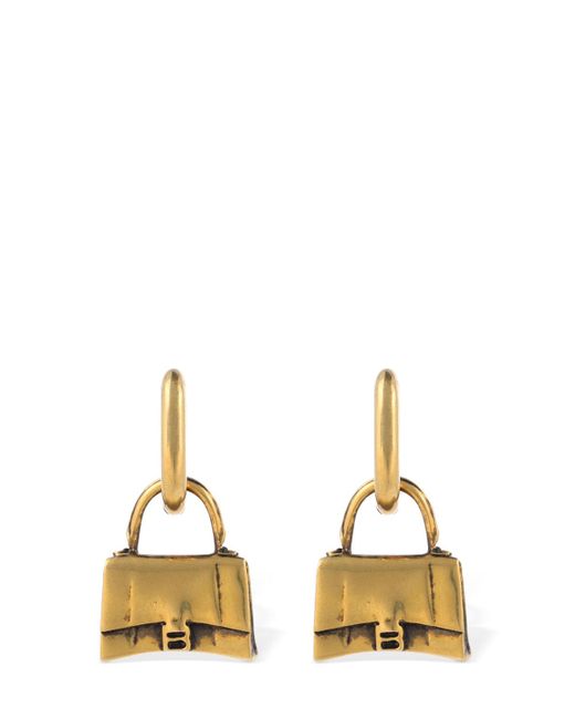 Balenciaga Bag Brass Earrings