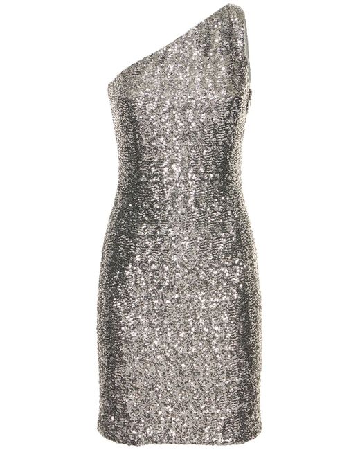 Michael Kors Collection Sequined One Shoulder Mini Dress