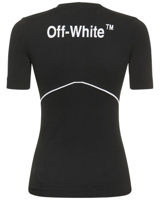 Off-White Athleisure Off Logo Stretch Top