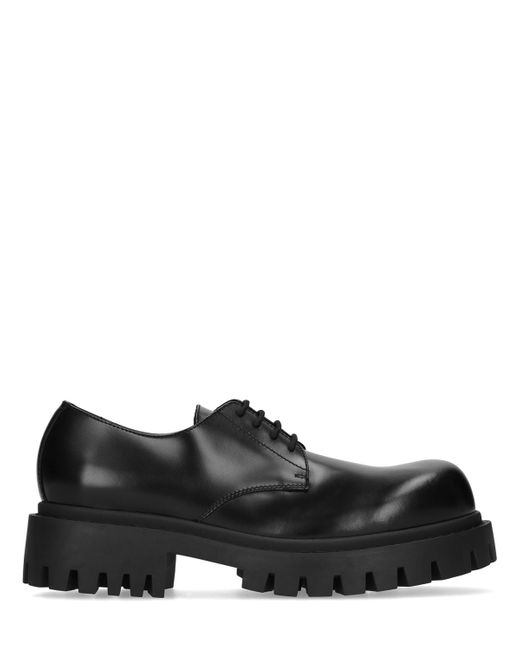 Balenciaga Sergent Leather Derby Lace-up Shoes