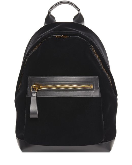 Tom Ford Velvet Backpack W Leather Details