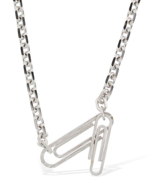 Off-White Texturized Paperclip Necklace