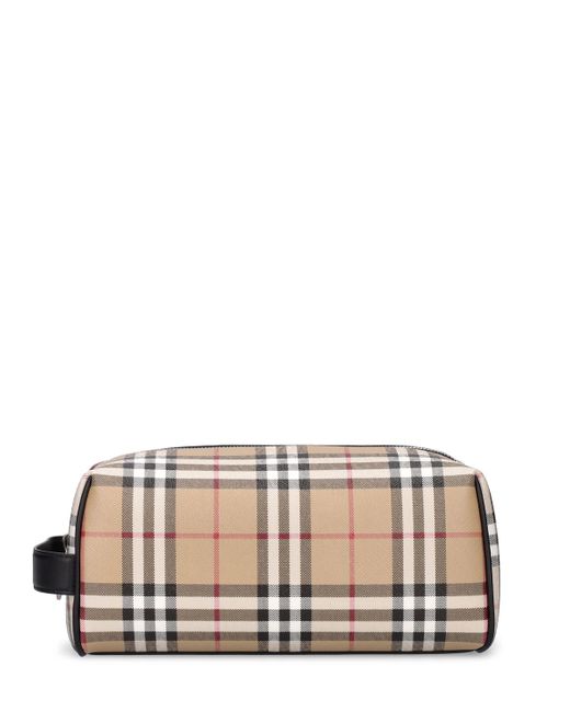 Burberry Check Canvas Toiletry Bag