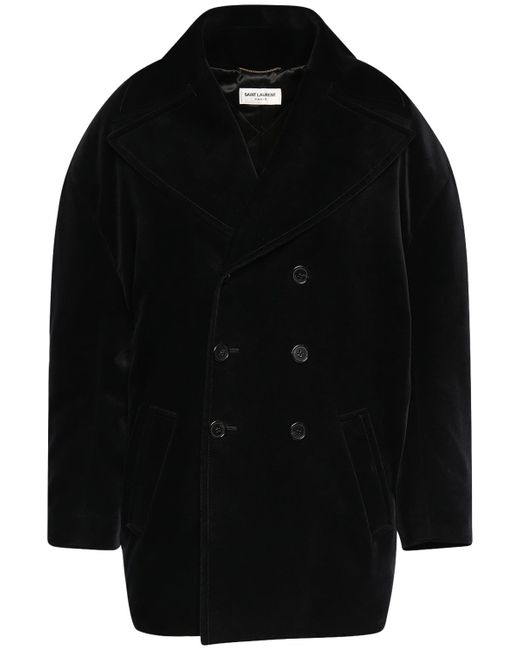 Saint Laurent Oversize Velvet Coat