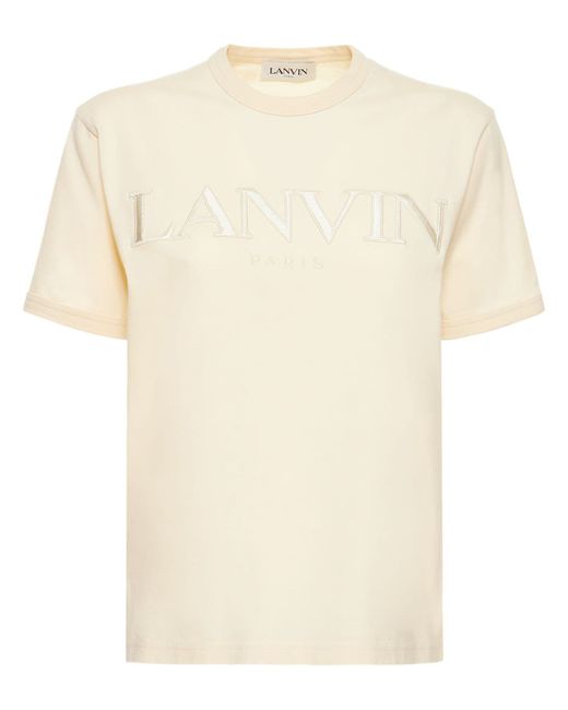 Lanvin Logo Cotton Jersey T-shirt