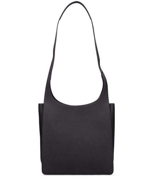 The Row Jules Grained Leather Hobo Bag