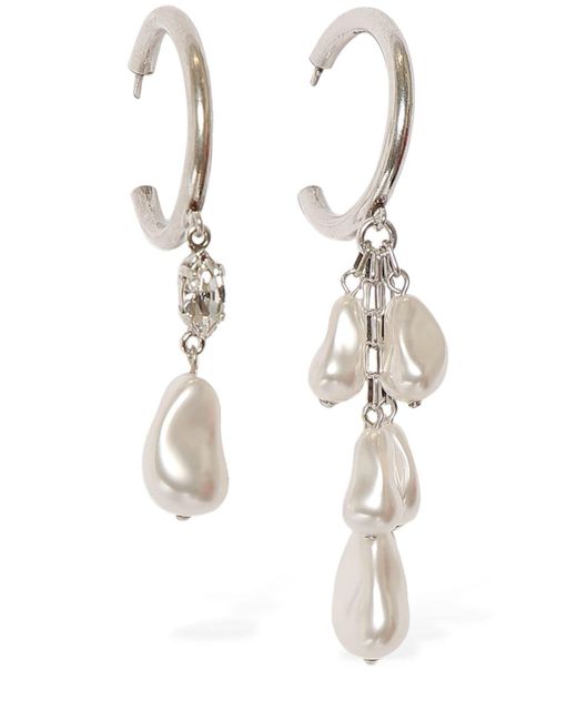 Isabel Marant Rain Drop Faux Pearl Mismatched Earrings